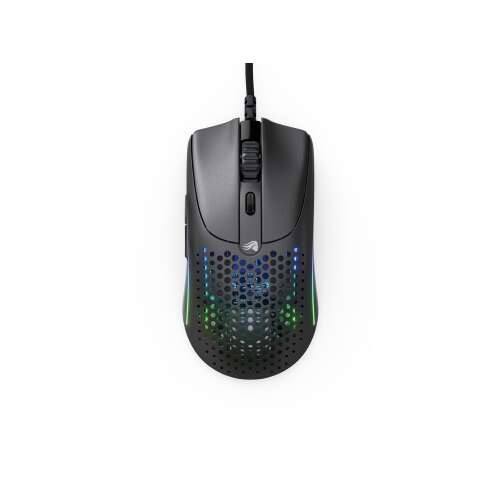 Mouse gaming Glorious Model O 2 RGB cu fir, negru, vedere de sus