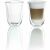De'Longhi latte macchiato glasses, double wall, clear glass, set of 2