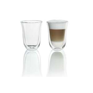 Pahare De'Longhi Latte Macchiato, set de 2, pereți dubli, 330 ml - Pahare