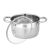 Resto Rigel 3.6L stainless steel cooking pot with lid slightly open