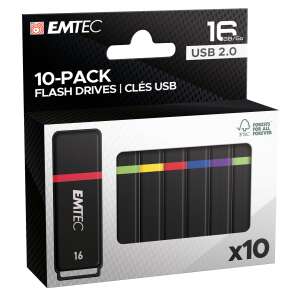 Emtec K100 USB-A 2.0 16GB Pendrive - Multicolor (10 buc) 70276586 Memorii USB