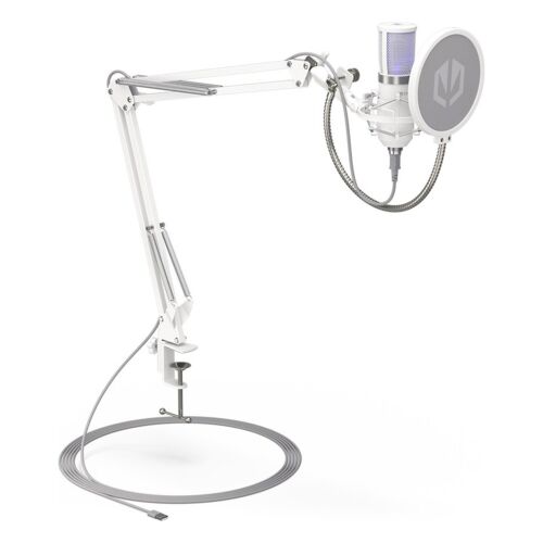 Endorfy Solum Streaming Mikrofon mit Mikrofonarm und Popfilter - Weiß