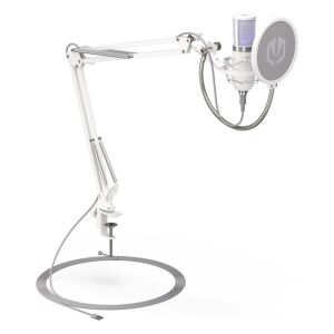 Microfon streaming Endorfy Solum cu braț și filtru pop - Alb - Endorfy Microfoane
