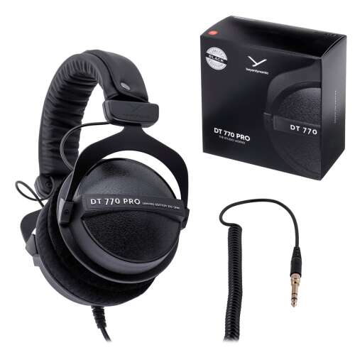Beyerdynamic DT 770 PRO 250 OHM Limited Edition fejhallgató, fekete, stúdió fejhallgató, professzionális fejhallgató, zenei produkciós fejhallgató, audiofil fejhallgató