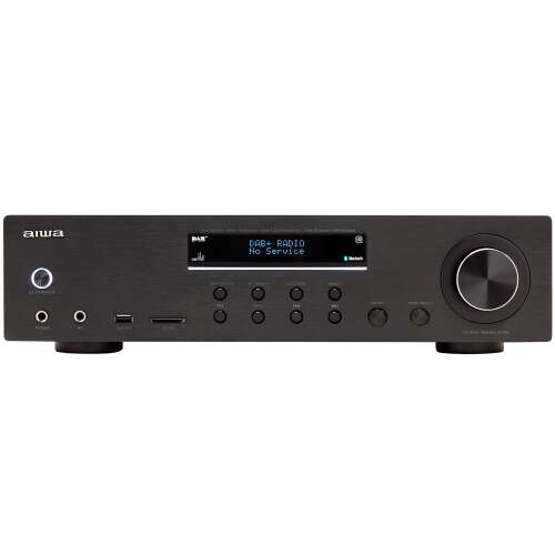 Amplificator Aiwa AMR-200DAB, vedere din față, negru