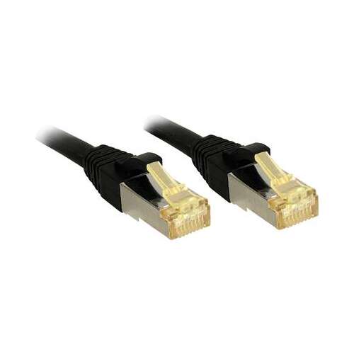 RJ45 Sieťový Pripojovací Kábel CAT 6a S/FTP 30,00 cm Čierny s Ochranou LINDY (47305)