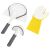 Lay-Z-Spa cleaning kit: scoop, brush, and scrubbing mitt