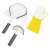 Bestway Lay-Z-Spa 3-in-1 cleaning set, includes a net, brush, and scrubbing mitt