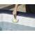 Bestway Lay-Z-Spa cleaning set brush in use, cleaning the spa wall