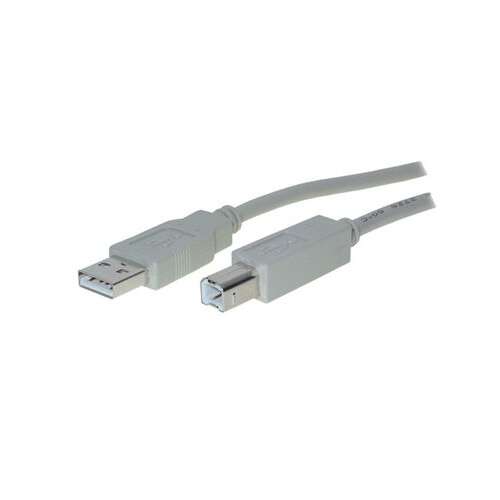 S-Conn 1.8m USB 2.0 A - USB 2.0 B kábel, szürke