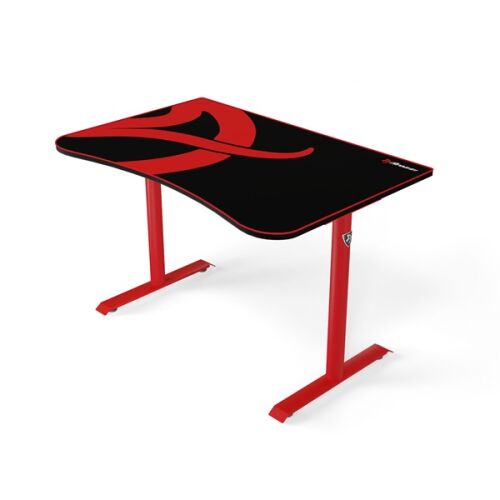 Angled view of Arozzi Arena Fratello Red Gaming Desk