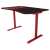 Arozzi Arena Fratello gaming desk in red, side view