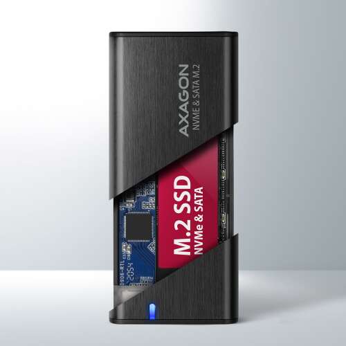 Axagon EEM2-SB2 M.2 USB-C 3.2 Gen 2 Külső SSD ház - Fekete