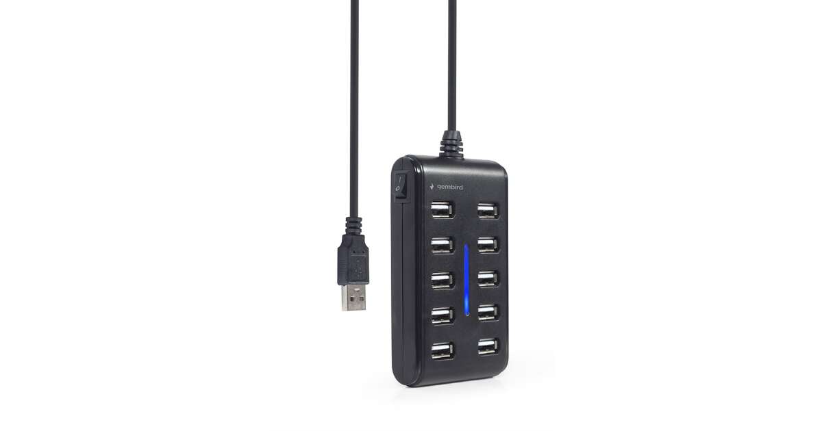 Gembird 10 Portos USB 2.0 Hub 96378001