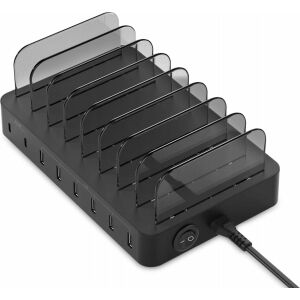 Conceptronic OZUL02B 8-Port USB Ladestation, 75W, Schwarz. Laden Sie mehrere Geräte gleichzeitig auf. - Conceptronic