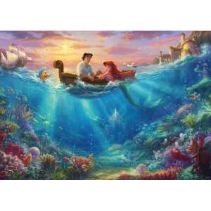Schmidt Spiele Disney Arielle 500-teiliges Puzzle mit einem Thomas Kinkade-Gemälde von Arielle und Eric in einem Boot - Puzzle & Rätsel