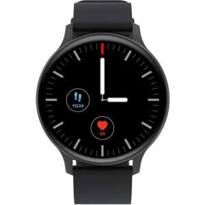 Canyon Badian SW-68 smartwatch, black, showing heart rate and steps - Canyon Smartwatch