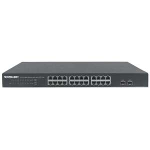 Intellinet 561044 24-портов Gigabit Ethernet Switch с 2 SFP слота - Превключвател