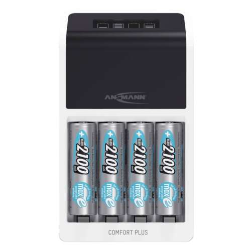 Ansmann Comfort Plus 4x AA/AAA NiMH Akkumulátor Töltő (+4 db AA elem)