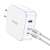 Ugreen USB-A / 2x USB-C hálózati töltő két USB-C kábellel, fehér
