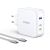 Ugreen USB-A / 2x USB-C wall charger with cable, white