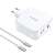 Ugreen USB-A / 2x USB-C wall charger with two USB-C cables, white