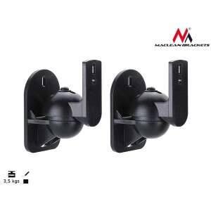 Maclean MC-526 Lautsprecher Wandhalterung, schwarz, 2er Pack - Maclean