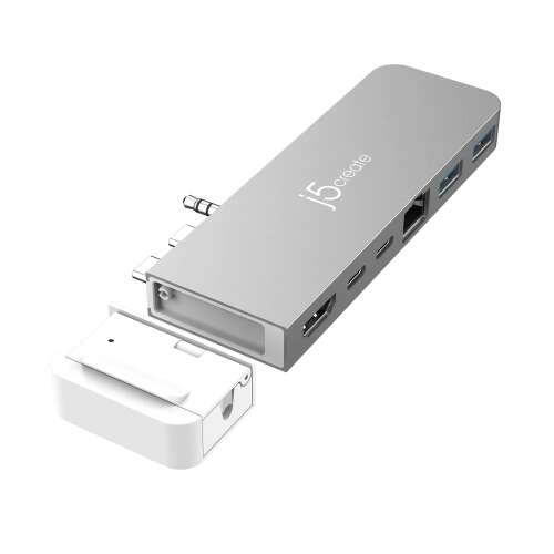 j5create JCD395 Kábel USB 3.2 Gen 2 (3.1 Gen 2) Type-C Šedá, Biela 70309683