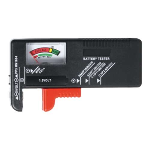 Elemteszter AA, AAA, C, D, 9V és 1,5V gombelemhez