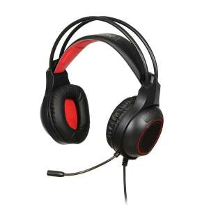 iBox Aurora X3 Gaming Headset, черно и червено, страничен изглед - Гейминг