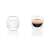 ETA 4181 93000 double-walled espresso glasses, one empty and one with coffee