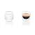 ETA 4181 93000 double-walled espresso glasses, one empty and one with coffee