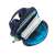 Riva Case Riva NB 15-6-16 inch notebook backpack, dark blue, inside view with laptop, notebooks, and water bottle