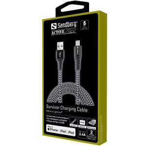 Sandberg 441-41 USB-A apa - Lightning apa Adat és töltőkábel (2m) 70320028 