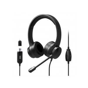 Port Designs 901605 USB Headset with USB-C adapter and volume control - Port