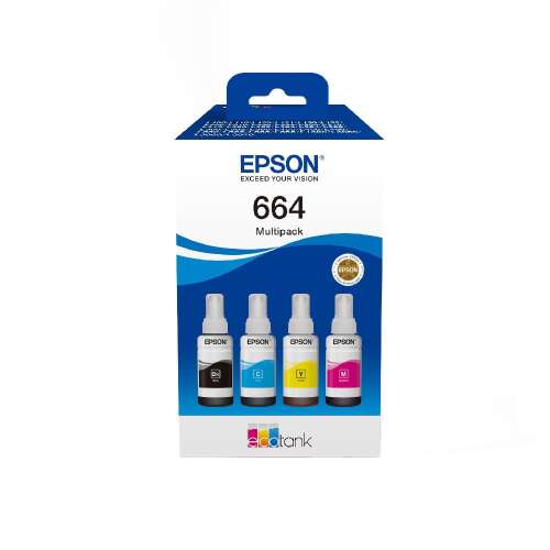 Epson T664 EcoTank Eredeti Tintatartály Multipack, 4-es csomag