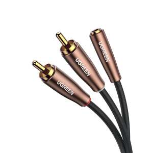 UGREEN 2m RCA - Jack audio kábel, aranyozott csatlakozókkal, tartós, nem gabalyodik össze - RCA kábel