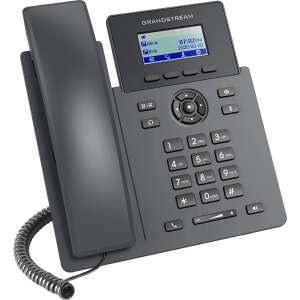 Grandstream GRP 2601 VoIP phone, black, front view - VoIP Equipment