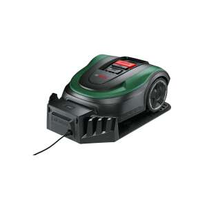 Bosch Indego M 700 robotfűnyíró, töltőállomáson töltődik - Bosch