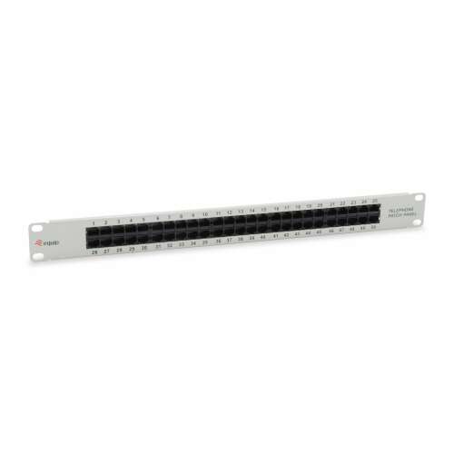 Equip 125297 Patch panel 50-portowy Cat.3 RJ45, widok z przodu