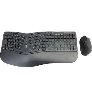 Set tastatură și mouse wireless Conceptronic ORAZIO02DE ERGO, design ergonomic, negru - Tastaturi