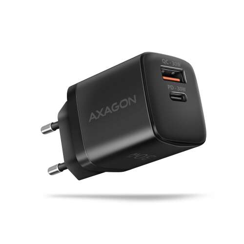 Axagon ACU-PQ30 30W ładowarka sieciowa USB-A / USB-C, czarna