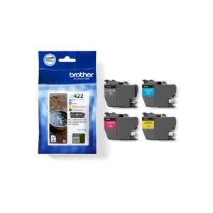 Brother LC422VALDR Tintenpatron-Set, enthält schwarze, cyan, magenta und gelbe Patronen - Drucker & Scanner