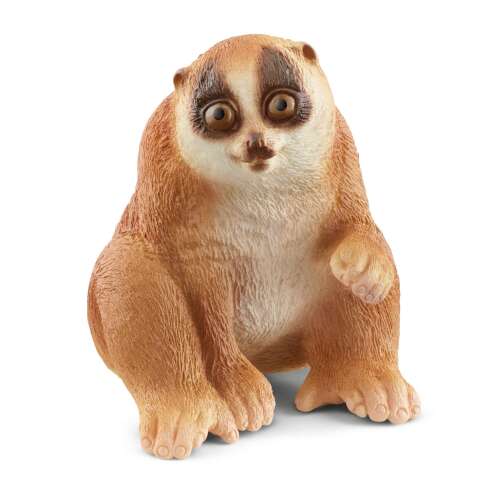 Schleich Wild Life Slow Loris figure, brown, sitting, front view