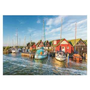 Ravensburger 1000 piece jigsaw puzzle, Germany collection, Ahrenshoop harbor with colorful houses and boats - Puzzle