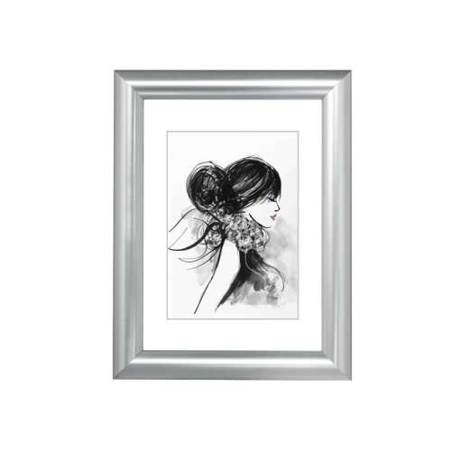 Hama SOFIA 10x15 cm ezüst képkeret, klasszikus design, újrahasznosított anyagokból, üveg, asztali kitámasztó és fali akasztó