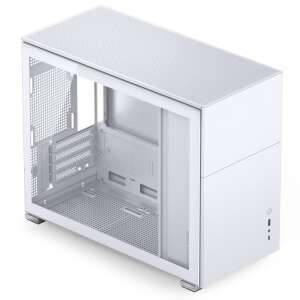 Carcasă de computer Jonsbo D31 STD micro-ATX, alb, vedere din unghi - Carcase PC