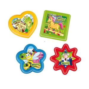 Wader Sandkastenspielzeugformen, 4er-Set bunte Kunststoffformen: Herz, Quadrat, Stern und Sternexplosion - Sport & Freizeit