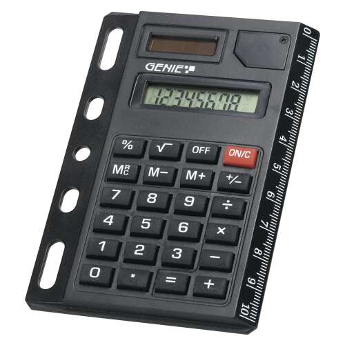Calculator de buzunar Genie 10250 325 cu riglă încorporată