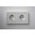 Goobay 51319 Child Safety Socket Covers installed in a white wall socket